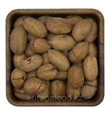 Пекан в скорлупе темный